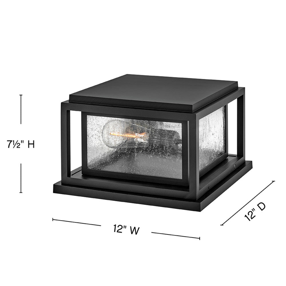 Clearwater Composite Pier Mount - Small - Black - Low Voltage (12v)
