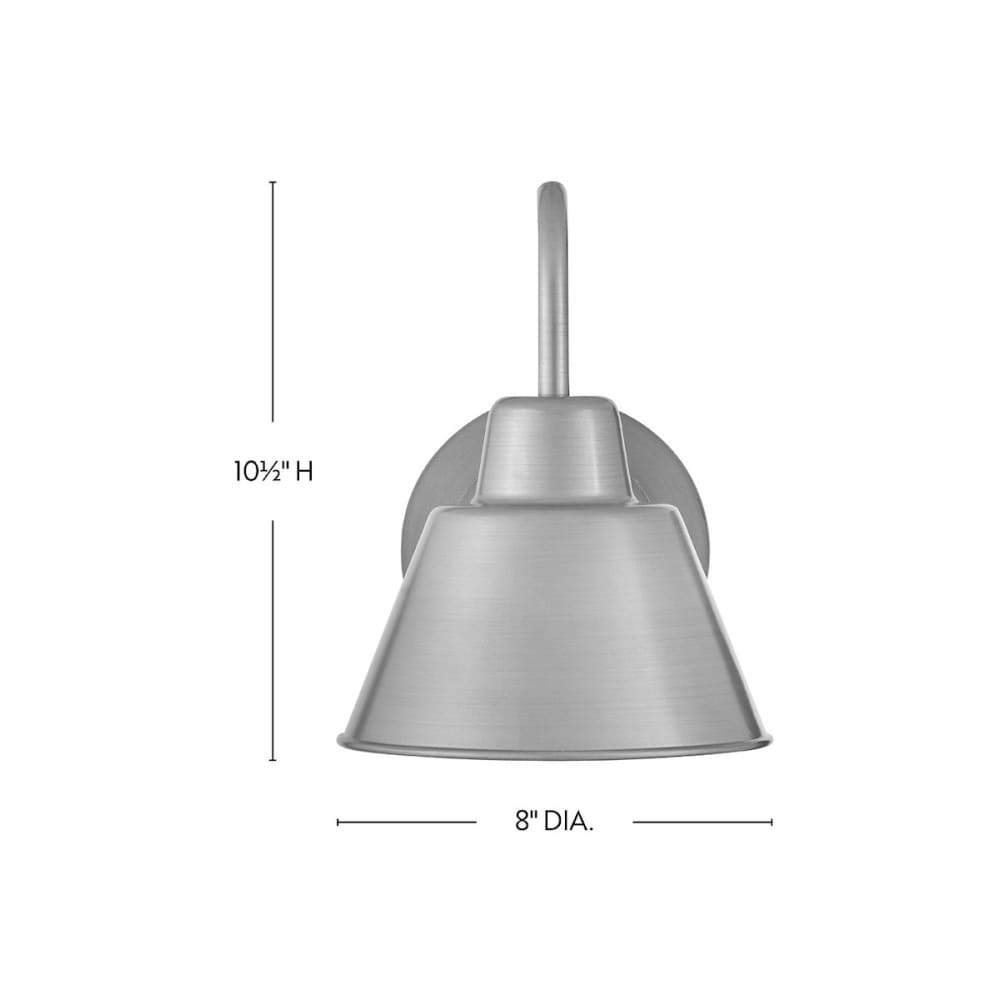 Wes Composite Wall Lantern - Antique Brushed Aluminum