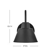Wes Composite Wall Lantern - Black