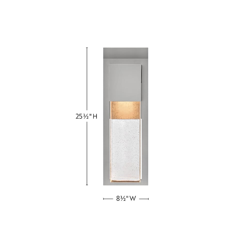 Alex 25.5" Composite Wall Lantern - Brushed Aluminum