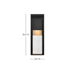 Alex 25.5" Composite Wall Lantern - Black