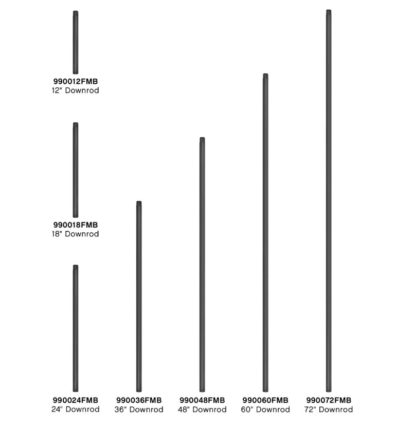 Iver Coastal Downrod - Matte Black