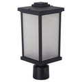 Artisan Square Coastal Outdoor Post Top - Frosted - Black