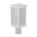 Artisan Square Coastal Outdoor Post Top - Frosted - White
