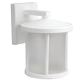 Artisan Round Coastal Outdoor Wall Mount - Frosted - White