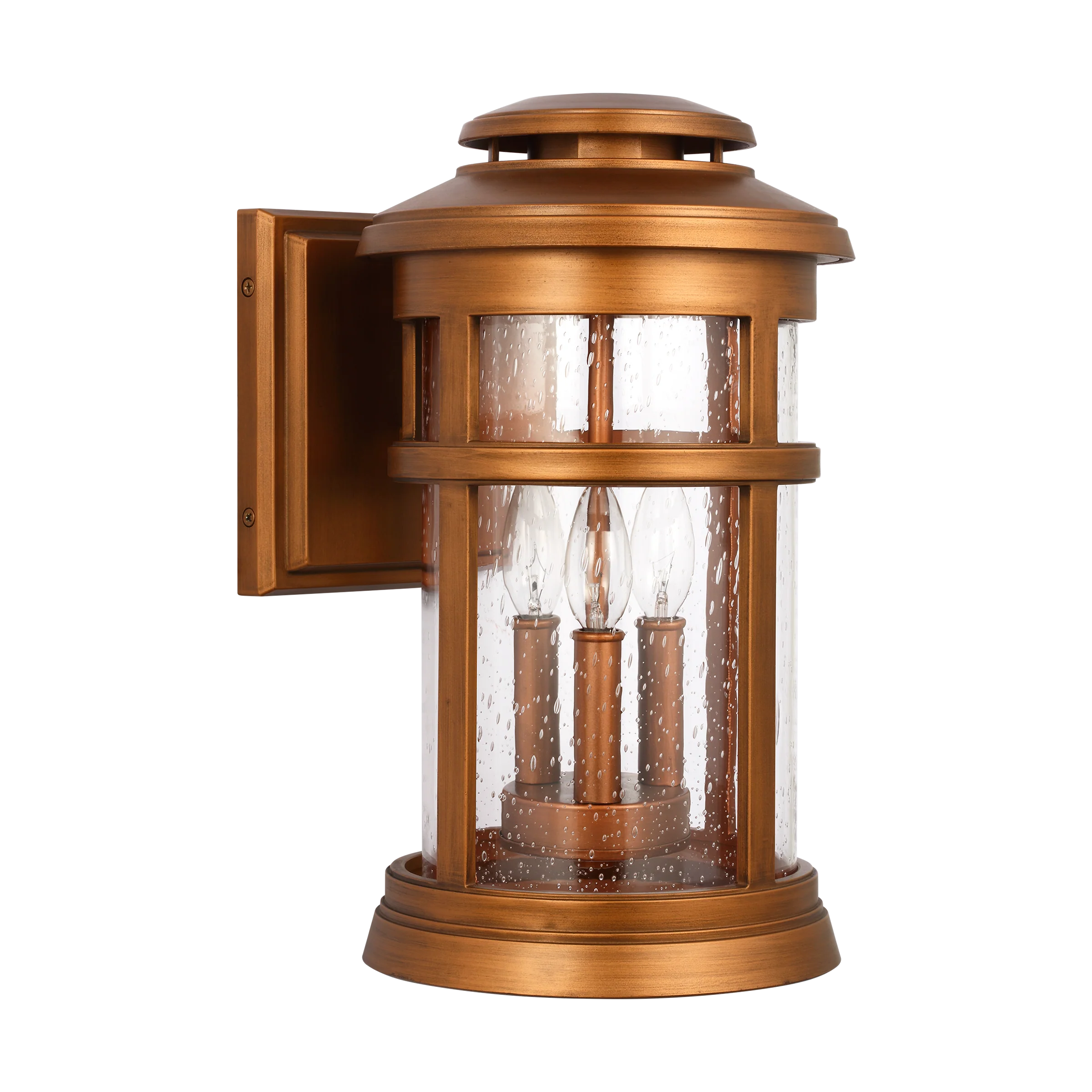 Newport Coastal Outdoor Wall Lantern - Medium 16" - Copper