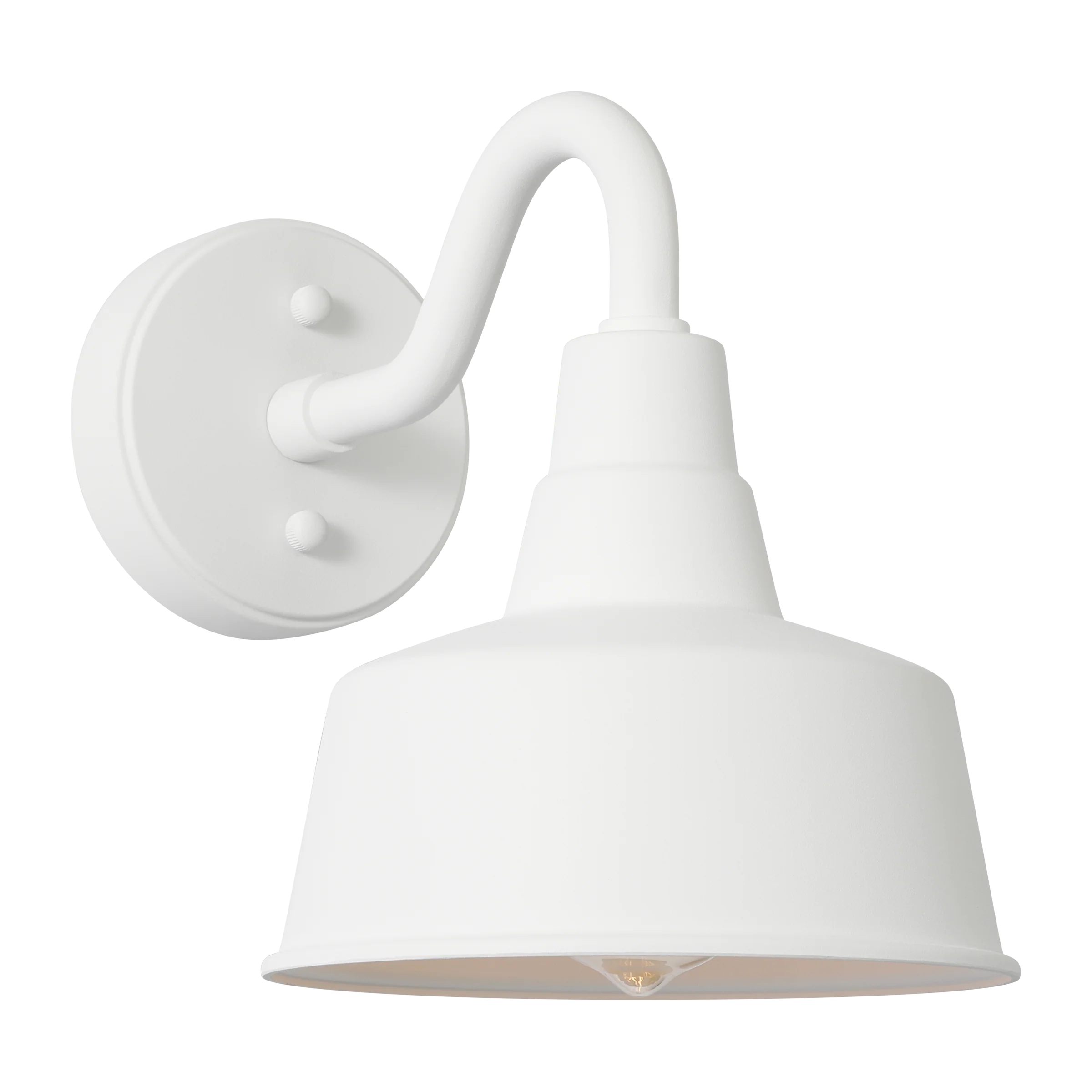 Barn Light Coastal Outdoor Wall Lantern - White - Small