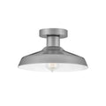 Hinkley Forge Coastal Elements Flush Mount 12072AL Antique Brushed Aluminum Coastal Lighting