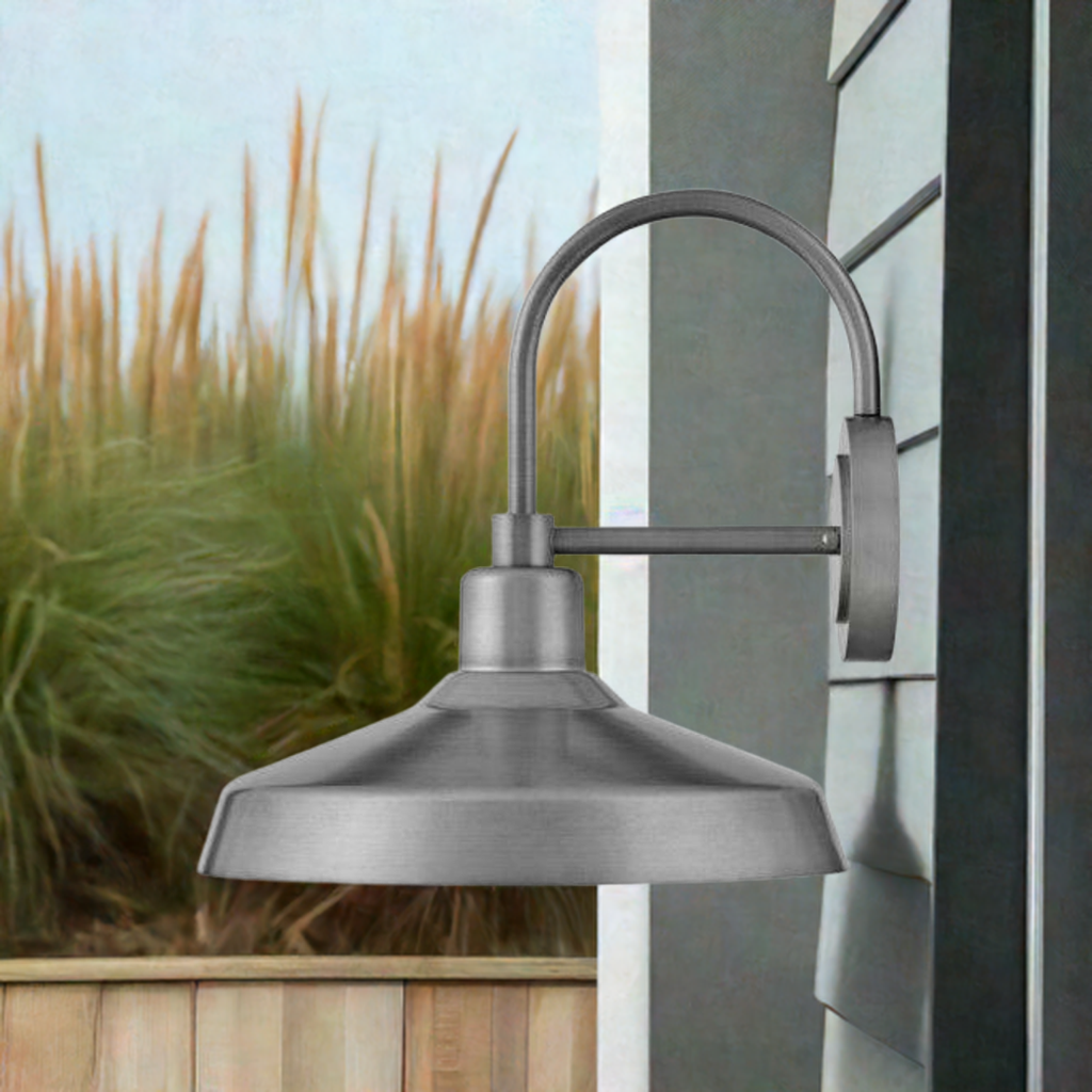Galveston Composite  Wall Lantern  - Large - Antique Brushed Aluminum