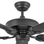 Hinkley Hampton Coastal Environment Outdoor Fan - 52 Matte Black 74901652FMBNWA Coastal Lighting