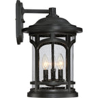 Marblehead Coastal Outdoor Wall Lantern -  Large 17.75" - Black